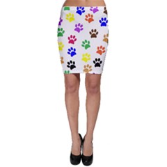 Pawprints Paw Prints Paw Animal Bodycon Skirt by Apen