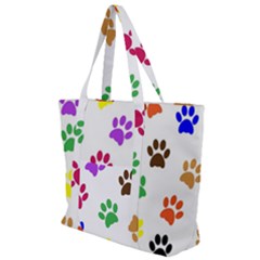 Pawprints Paw Prints Paw Animal Zip Up Canvas Bag