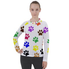 Pawprints Paw Prints Paw Animal Women s Pique Long Sleeve T-shirt