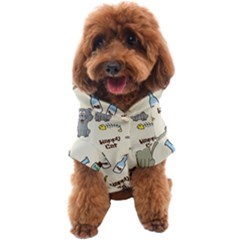 Happy Cats Pattern Background Dog Coat