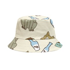 Happy Cats Pattern Background Bucket Hat