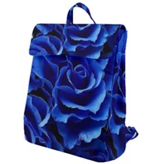 Blue Roses Flowers Plant Romance Blossom Bloom Nature Flora Petals Flap Top Backpack