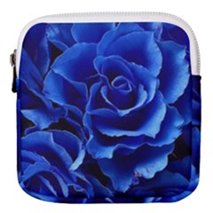 Blue Roses Flowers Plant Romance Blossom Bloom Nature Flora Petals Mini Square Pouch