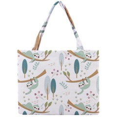 Pattern Sloth Woodland Mini Tote Bag by Hannah976