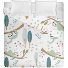 Pattern Sloth Woodland Duvet Cover Double Side (king Size)