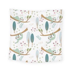 Pattern Sloth Woodland Square Tapestry (small)