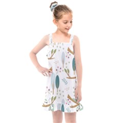 Pattern Sloth Woodland Kids  Overall Dress