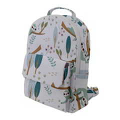 Pattern Sloth Woodland Flap Pocket Backpack (large)