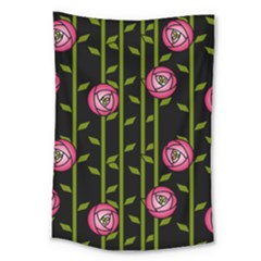 Abstract Rose Garden Large Tapestry