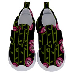 Abstract Rose Garden Kids  Velcro No Lace Shoes