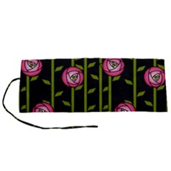 Abstract Rose Garden Roll Up Canvas Pencil Holder (s)