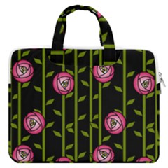 Abstract Rose Garden Macbook Pro 15  Double Pocket Laptop Bag 