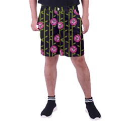 Abstract Rose Garden Men s Pocket Shorts