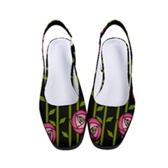 Abstract Rose Garden Women s Classic Slingback Heels