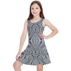 Black And White Pattern 1 Kids  Lightweight Sleeveless Dress by 2607694