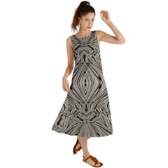 Black And White Pattern 1 Summer Maxi Dress