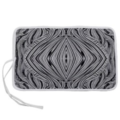 Black And White Pattern 1 Pen Storage Case (m)