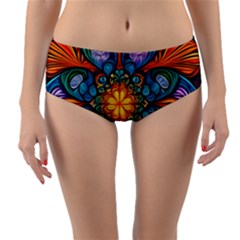 Pattern 2 Reversible Mid-waist Bikini Bottoms