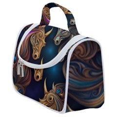 Pattern With Horses Satchel Handbag