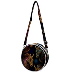 Pattern With Horses Crossbody Circle Bag by 2607694a