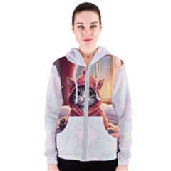 Cat 2 Women s Zipper Hoodie by 2607694a