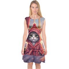 Cat 2 Capsleeve Midi Dress