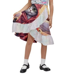 Cat 2 Kids  Ruffle Flared Wrap Midi Skirt by 2607694a