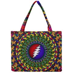 Grateful Dead Bear Pattern Mini Tote Bag