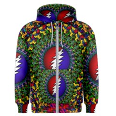 Grateful Dead Bear Pattern Men s Zipper Hoodie