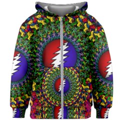 Grateful Dead Bear Pattern Kids  Zipper Hoodie Without Drawstring