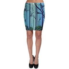 Nature Outdoors Night Trees Scene Forest Woods Light Moonlight Wilderness Stars Bodycon Skirt