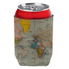 Vintage World Map Can Holder