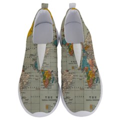 Vintage World Map No Lace Lightweight Shoes