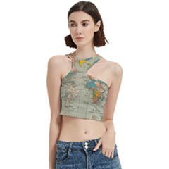 Vintage World Map Cut Out Top