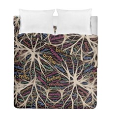 Mental Human Experience Mindset Pattern Duvet Cover Double Side (full/ Double Size) by Paksenen