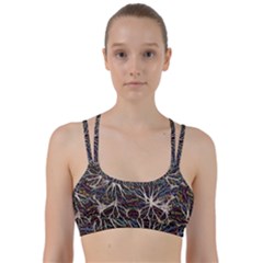 Mental Human Experience Mindset Pattern Line Them Up Sports Bra