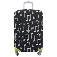 Chalk Music Notes Signs Seamless Pattern Luggage Cover (medium)