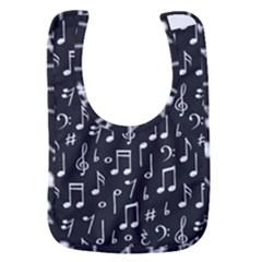 Chalk Music Notes Signs Seamless Pattern Baby Bib