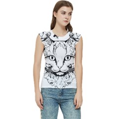 Cat - Artistic Paper Cut Women s Raglan Cap Sleeve T-shirt by 2607694c