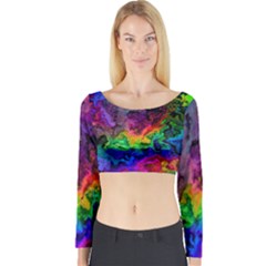 Pride Marble Long Sleeve Crop Top