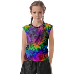 Pride Marble Kids  Raglan Cap Sleeve T-shirt