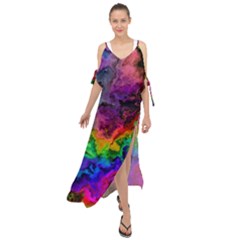 Pride Marble Maxi Chiffon Cover Up Dress