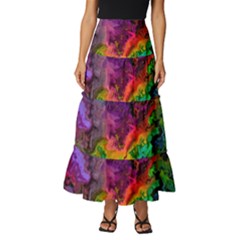 Pride Marble Tiered Ruffle Maxi Skirt