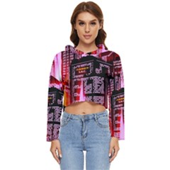 Cybercity Women s Lightweight Cropped Hoodie