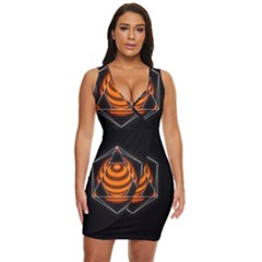 Geometry Draped Bodycon Dress