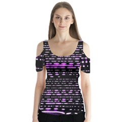 Purplestars Butterfly Sleeve Cutout T-shirt 