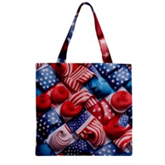Us presidential election colorful vibrant pattern design  Zipper Grocery Tote Bag