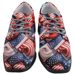 Us Presidential Election Colorful Vibrant Pattern Design  Women Heeled Oxford Shoes