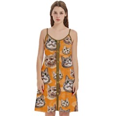 Cat Cute Women s Spaghetti Strap Pullover Cami Dress by flowerland