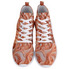 Peach Fuzz Elegant Print Abstract Design Men s Lightweight High Top Sneakers